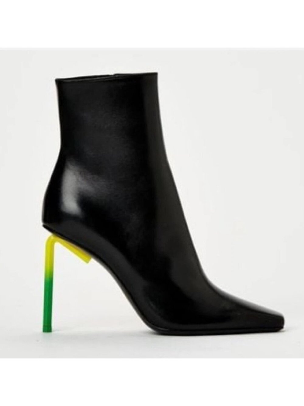 Off-White Allen Gradient Black Logo Stiletto Heel Ankle Boots shoes size 38